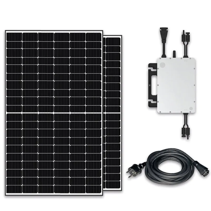Versand Am Gleichen Tag Solar-Haus Balkonkraftwerk 900/800 Watt 2x JASolar 450 W Black Frame Plug & Play inkl. Anschlusskabel