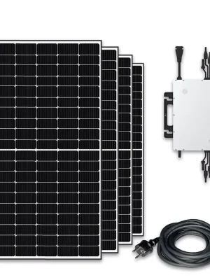 Saisonangebot Solar-Haus Balkonkraftwerk 1800/800 Watt 4x JASolar 450W Black Frame Plug & Play inkl. Anschlusskabel