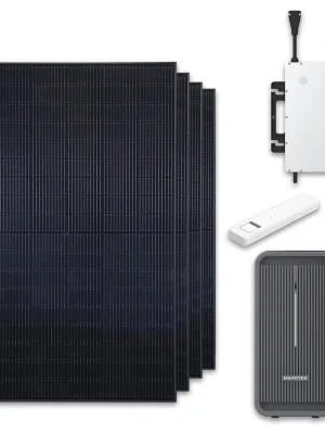 Günstig Solar-Haus Balkonkraftwerk 1800/800 Watt 4x Trina 440W Full Black Bifacial inkl. Marstek 2.24 kWh LFP Speicher