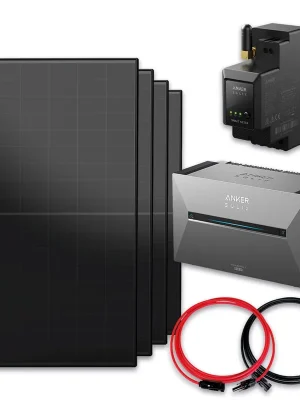 Anker SOLIX Solarbank 3 E2700 2000 W Set | 4x AIKO 500W | Anker SOLIX Smart Meter | PV-Kabel Geprüft