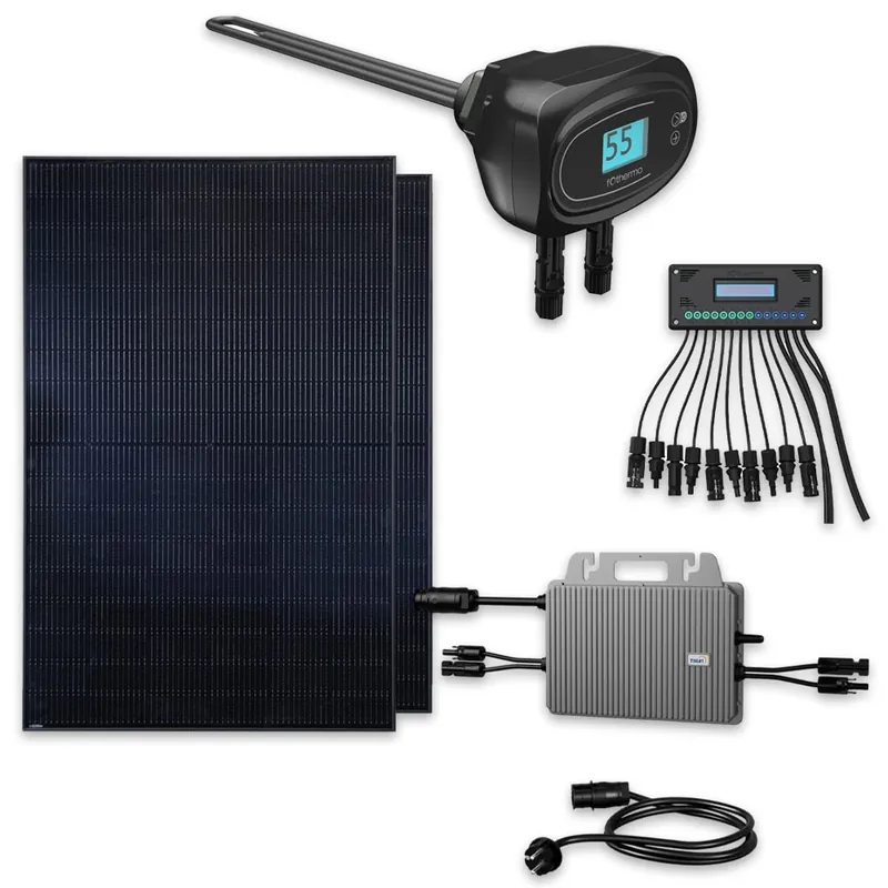 fothermo Solar Heizstab inkl. 2x Trina Vertex S+ TSM-NEG9R.25 445W Monofazial Glas-Glas Full Black Neue Kollektion