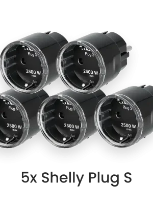 Shelly Plus Plug S Intelligente Steckdose Smart Plug schwarz 5er Set Bestseller