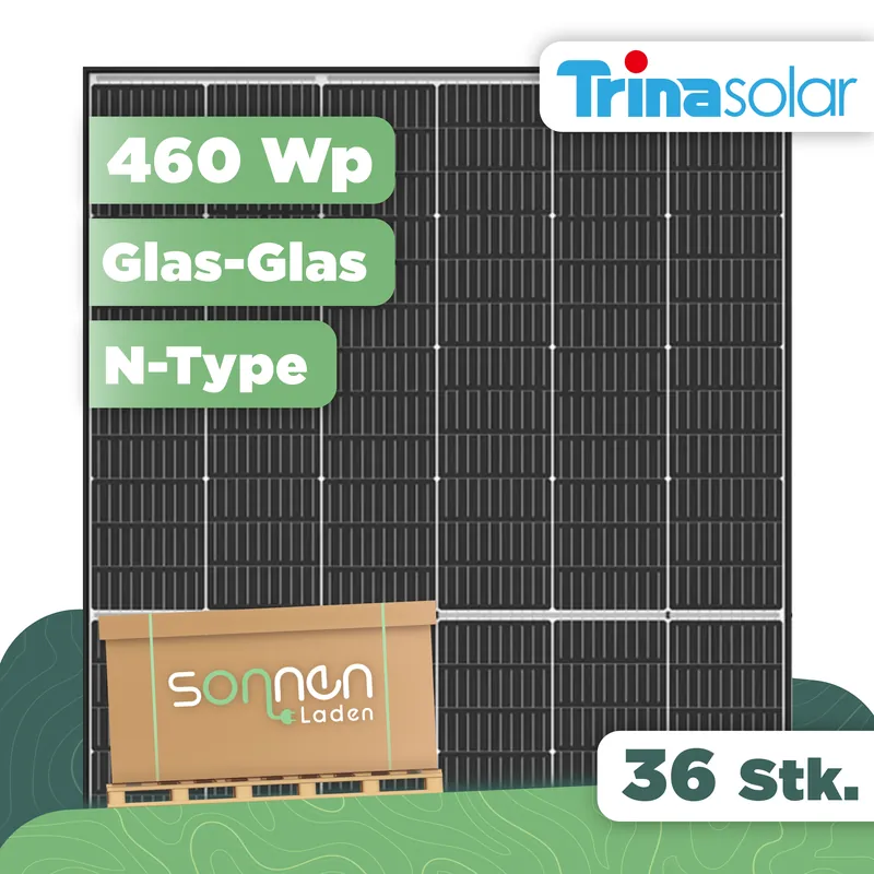 Abverkauf Trina Vertex S+ 460 Wp NEG9R.28Glas-Glas PV-Modul - 36 Stk (Palette)