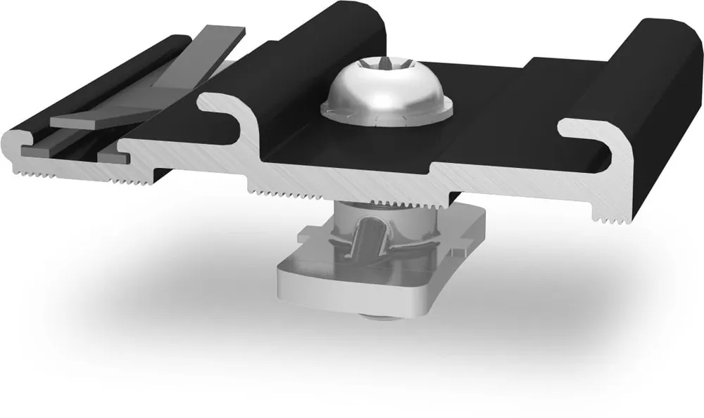 Top-Angebot K2 Systems - InsertionRail Kreuzverbinder mit Verdrehsicherungvormontiert, schwarz eloxiert (2002763)