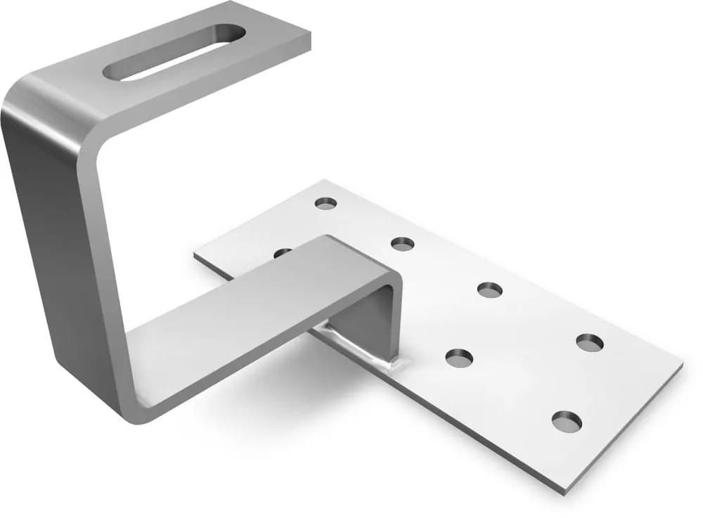 K2 Systems - RF PA H38-124Dachhaken für Pfannenziegel h=38 mm (große Platte) (1000096) Neue Ware