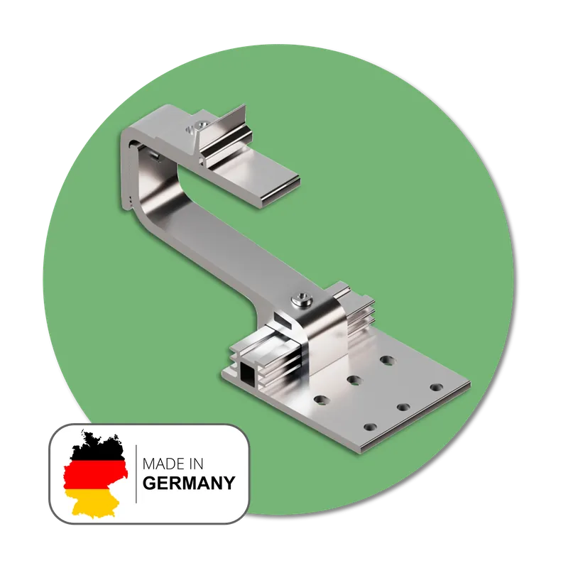 Schneller Versand PV Dachhaken 3-fach verstellbarAdvanced, Aluminium EN-AW-6063 T66