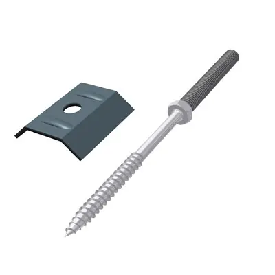 Preisreduziert SOL-50 130mm Holzpfetten-Solarbefestiger / Stockschrauben Trapezdach VE25