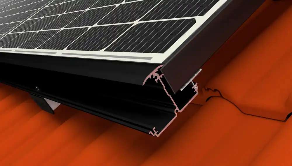 Zertifiziert SOL-50 L-Horizontalprofil 2m schwarz Premium