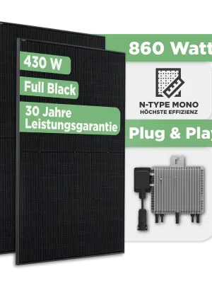 Solange Der Vorrat Reicht 860 Wp Balkonkraftwerkset Full BlackBasic Edition powered by SunEnergyXT