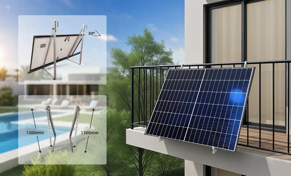SunEnergyXT Solar 3-in-1 ModulhalterungUniversalhalterung für Balkon, Terasse. Flachdach Neue Ware