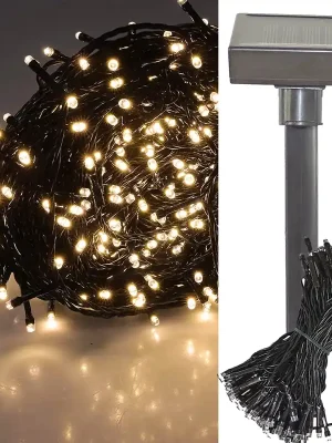 Direkt Vom Hersteller Solar-Lichterkette 100 warmweiße LED, 12m Länge