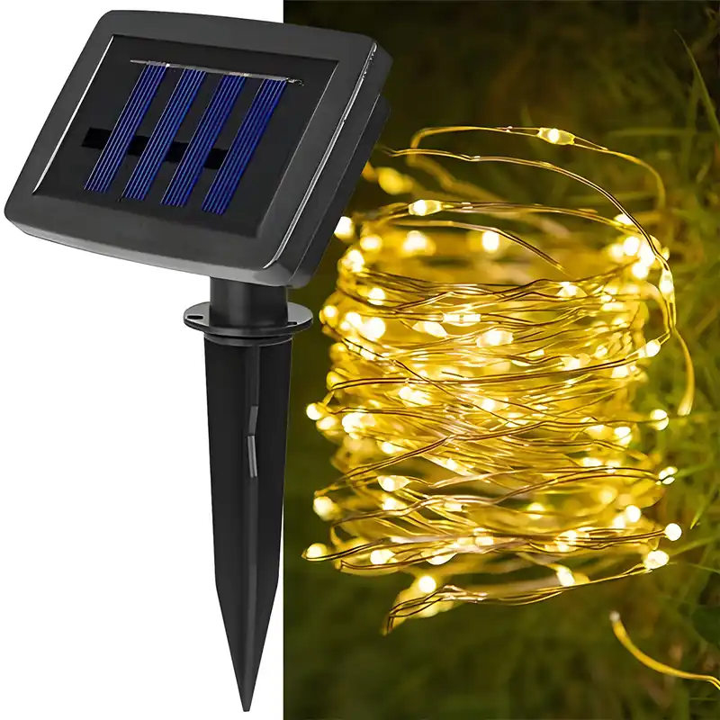 Solar Lichterkette warmweiß mit 300 LED auf ca 32m Länge Aktuell