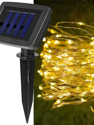 Neu Im Sortiment Solar Lichterkette warmweiß mit 500 LED auf ca. 52m Länge