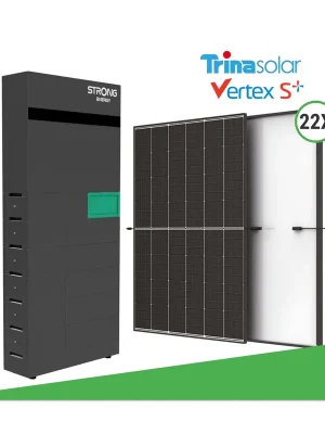 Knallerangebot 10,01 kWp Photovoltaik-Set mit 22x Trina TSM-NEG9R.28 Vertex S+ 455 W Doppelglas-Module & STRONG ENERGY ALFRED-10 (12 kWh + 10 kW Wechselrichter)