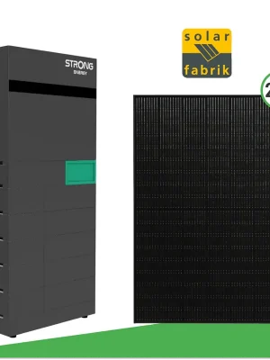 10,35 kWp Photovoltaik-Set mit 23x Solar Fabrik 450 W bifazialen Full Black Doppelglas-Modulen & STRONG ENERGY ALFRED-10 (12 kWh + 10 kW Wechselrichter) Beliebt