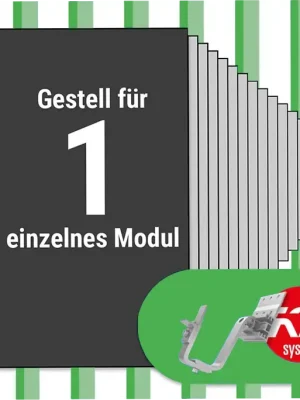 Knallerangebot K2 Montage Paket Ziegeldach: 1 Reihe x 1 Modul (K2 4S: Jeder Sparren)