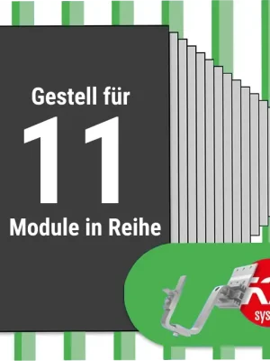 K2 Montage Paket Ziegeldach: 1 Reihe x 11 Module (K2 4S: Jeder Sparren) Kostenloser Versand