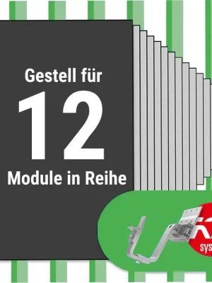 K2 Montage Paket Ziegeldach: 1 Reihe x 12 Module (K2 4S: Jeder Sparren) Direktkauf
