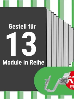 Top-Seller K2 Montage Paket Ziegeldach: 1 Reihe x 13 Module (K2 4S: Jeder Sparren)