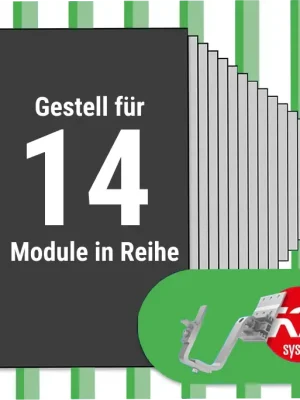 Jetzt Bestellen K2 Montage Paket Ziegeldach: 1 Reihe x 14 Module (K2 4S: Jeder Sparren)