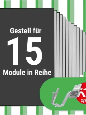 Preis Gesenkt K2 Montage Paket Ziegeldach: 1 Reihe x 15 Module (K2 4S: Jeder Sparren)