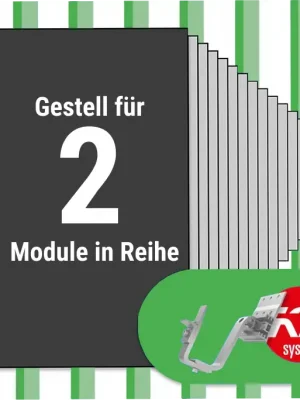 Begrenztes Angebot K2 Montage Paket Ziegeldach: 1 Reihe x 2 Module (K2 4S: Jeder Sparren)