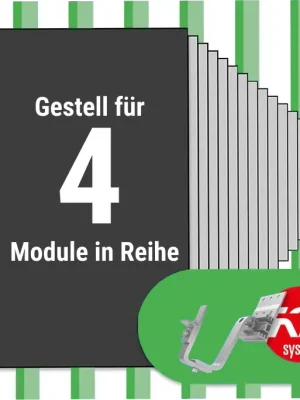 K2 Montage Paket Ziegeldach: 1 Reihe x 4 Module (K2 4S: Jeder Sparren) Sale