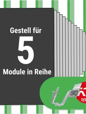 Jetzt Bestellen K2 Montage Paket Ziegeldach: 1 Reihe x 5 Module (K2 4S: Jeder Sparren)