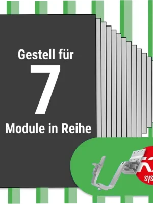 Highlight K2 Montage Paket Ziegeldach: 1 Reihe x 7 Module (K2 4S: Jeder Sparren)
