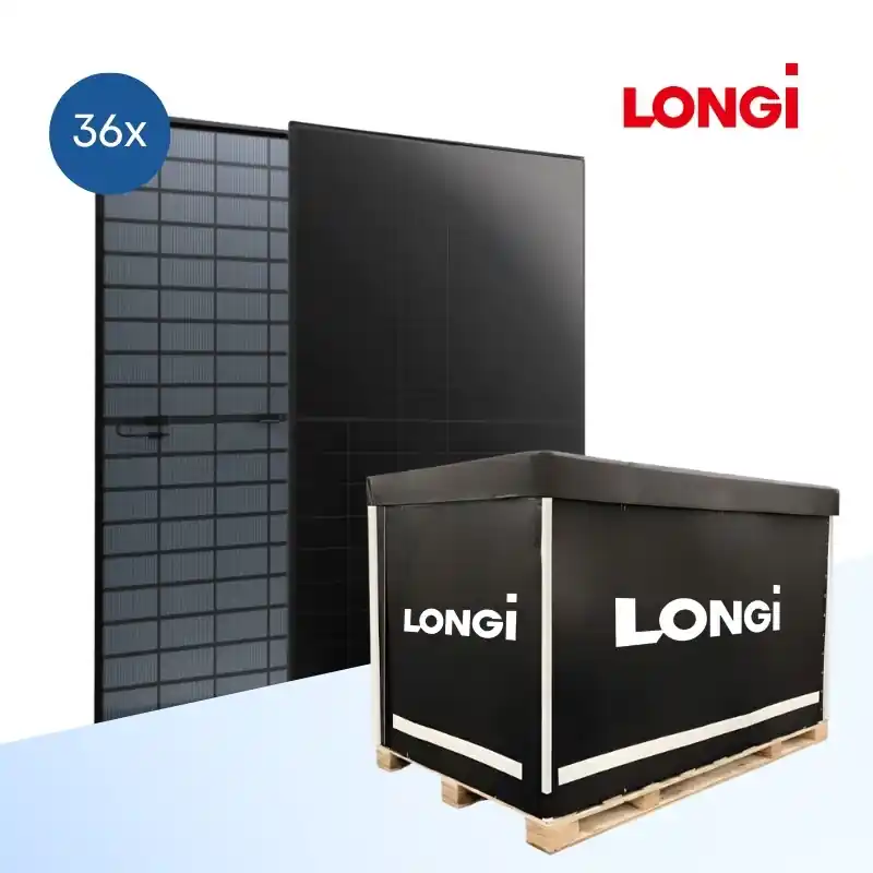 Nur Heute LONGi EcoLife X10 470 Wp bifaziales Fullblack Solarmodul LR7-54HVBB - Vollpalette (36 Stück)