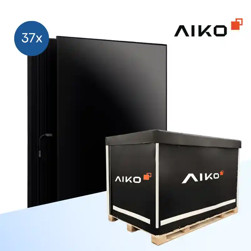 Letzte Chance AIKO Neostar 485 Wp N-Type Glas-Glas Full Black Solarmodul AIKO-A485-MCE54Db - Vollpalette (37 Stück)
