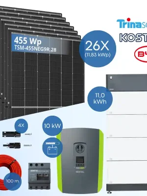 PV-Komplettset 12 kWp - 26x Trina 455 Wp + Kostal PLENTICORE plus G2 10 + BYD B-Box HVM 11.0 Neu