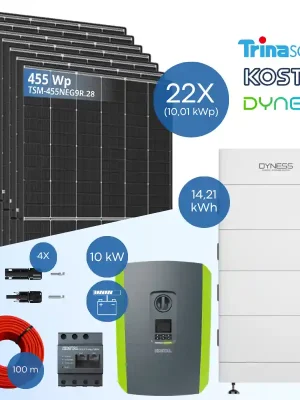 PV-Komplettset 10 kWp - 22x Trina 455 Wp + Kostal PLENTICORE plus G2 10 + Dyness Tower 2.0 T14 Heißes Angebot