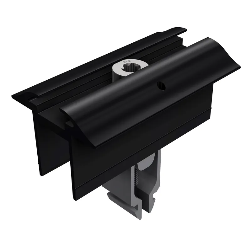 Sonderaktion SL Rack Mittelklemme Vario ohne Erdung 28-45 mm schwarz eloxiert, 96161-01