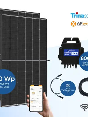 Jetzt Bestellen Balkonkraftwerk Trina Solar 910 Wp mit APsystems EZ1