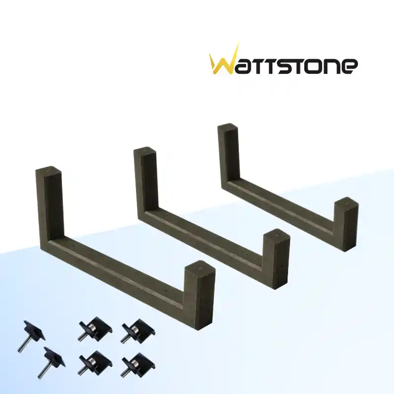 Wattstone 10°XL Basis-Set PV-Aufständerung Flachdach – 2 Solarmodule Süd – 2x für Ost-West Preis Gesenkt