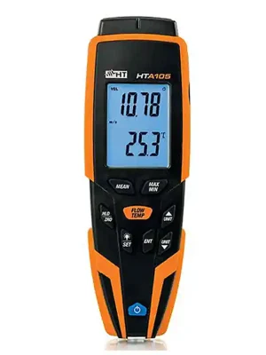 HT Instruments HTA105 Digital-Anemometer inkl. Lufttemperaturmesung Echt