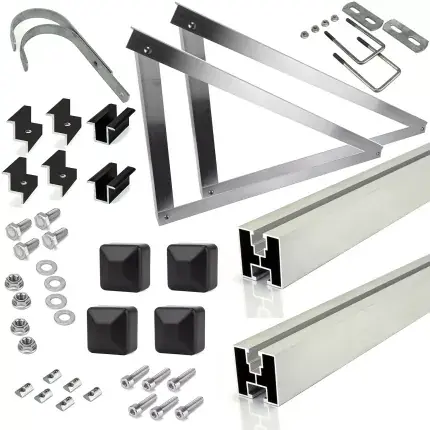 Must-Have Balkonkraftwerk Halterung Schwarz für 2 Solar u. PV Module