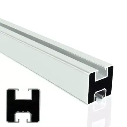 PV Montageschiene 4x4 cm in 600 cm abgerundet für Sechskant Preisknaller