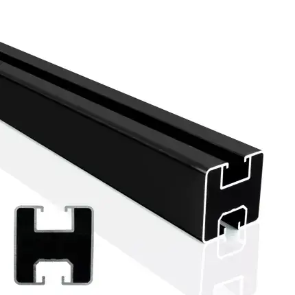 Jetzt Bestellen Solarprofil Alu abgerundet Schwarz 40x40 mm in 6 Meter
