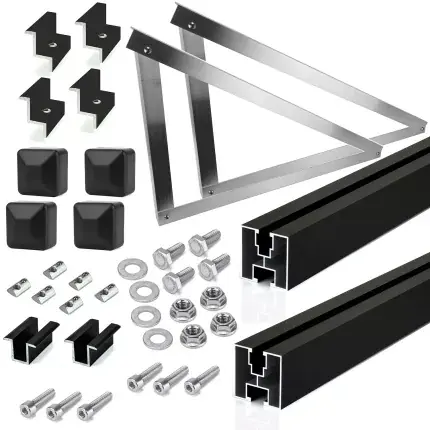 PV Wandmontage Set Schwarz für 2 Module - 30 Grad Mega-Angebot