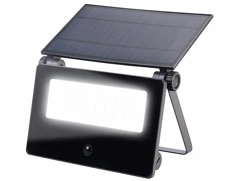 Luminea LED Solarstrahler, Solar-LED-Strahler Bewegungsmelder Gratis Versand
