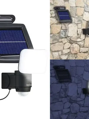 Zertifiziert Luminea LED Strahler mit Solar, Solarlampen Bewegungsmelder