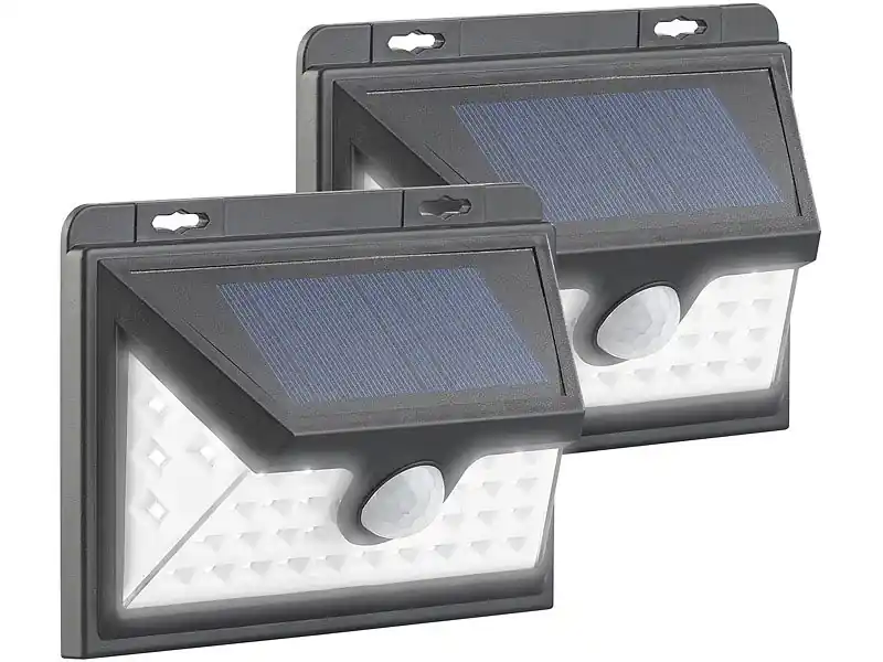 Direktkauf Luminea Solarleuchte außen, Bewegungsmelder mit Licht