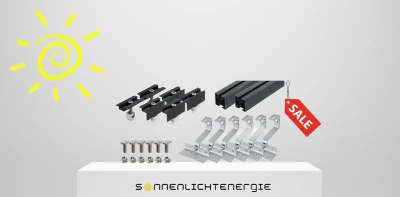 Kostenloser Rückversand Unterkonstruktion Schwarz Schrägdach Standardziegel für 2 Module