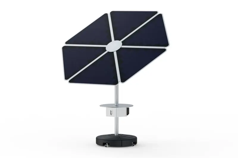 Schneller Versand Solar Sonnenschirm Gartenschirm LED 600W Balkonkraftwerk