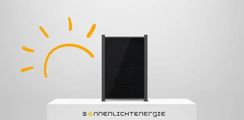 Rabatt PV Solarzaun 1,85m x 1,21m Zaunfeld mit 1x PV Modul 450W