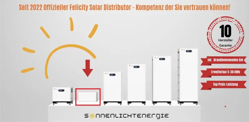 FelicityESS Solar HV battery LUX-X-96050HMG01 10,24 kWh Sofort Bestellen