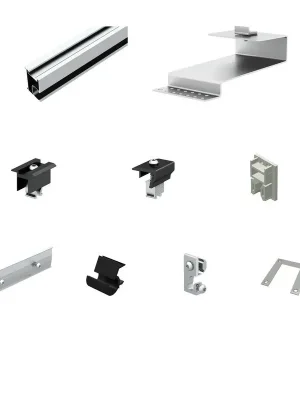 Komplettset Unterkonstruktion Set für Biberschwanz für 40 Module Versand Am Gleichen Tag