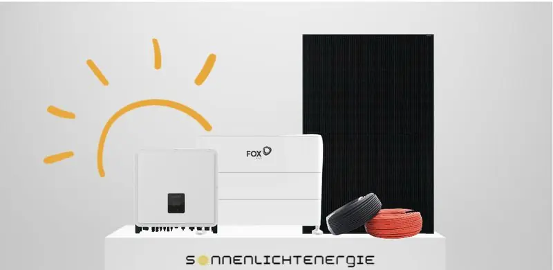 30 kW FoxESS Solarsystem H3-Pro-29.9-E + ECS 4300 H3,JA-Solar Glas-Glas FB BFR Schneller Versand